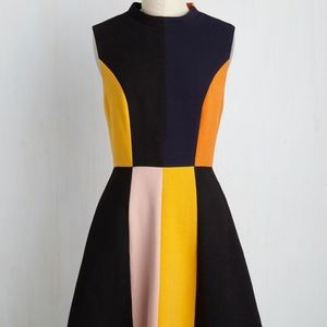 Modcloth colorblock dress NWT